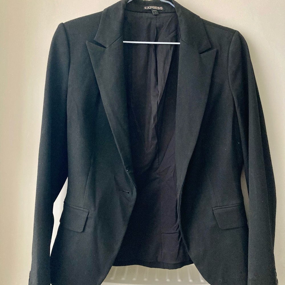 Express Black Blazer Size 4 RN 55285 ID90053